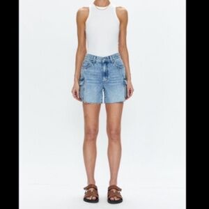 NWOT Pistola Peyton High Rise Relaxed Cargo Shorts Boardwalk Size 26
